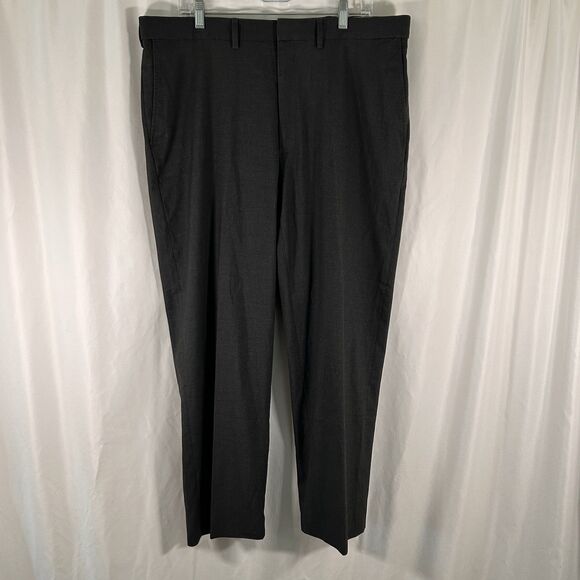 Johnston Murphy Dress Pants Men's 38x30 Grey Regular Fit Stretch Waist - Picture 1 of 9